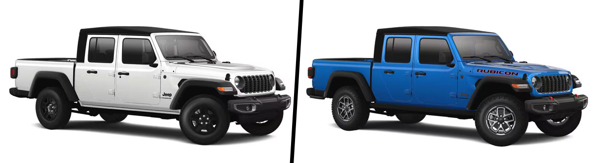 2024 Jeep Gladiator Sport vs 2024 Jeep Gladiator Rubicon