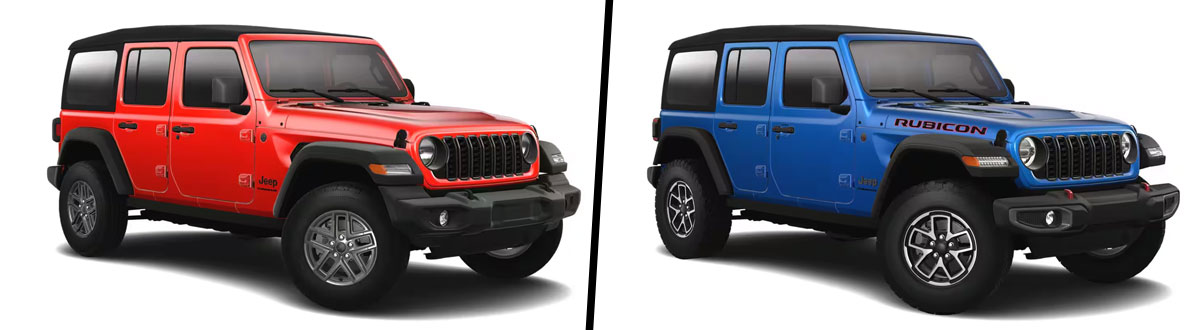 2024 Jeep Wrangler Sport S vs 2024 Jeep Wrangler Sport Rubicon